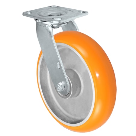 Casterhq 8"x2" Sirius HD Donut Polyurethane on Aluminum Wheel, Swivel Caster 35CS820DUA63M-03